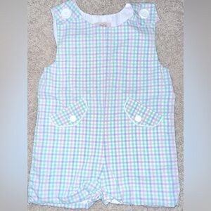 EUC The Beaufort Bonnet Company Preppy Plaid Prescott Jon Jon 12-18m
